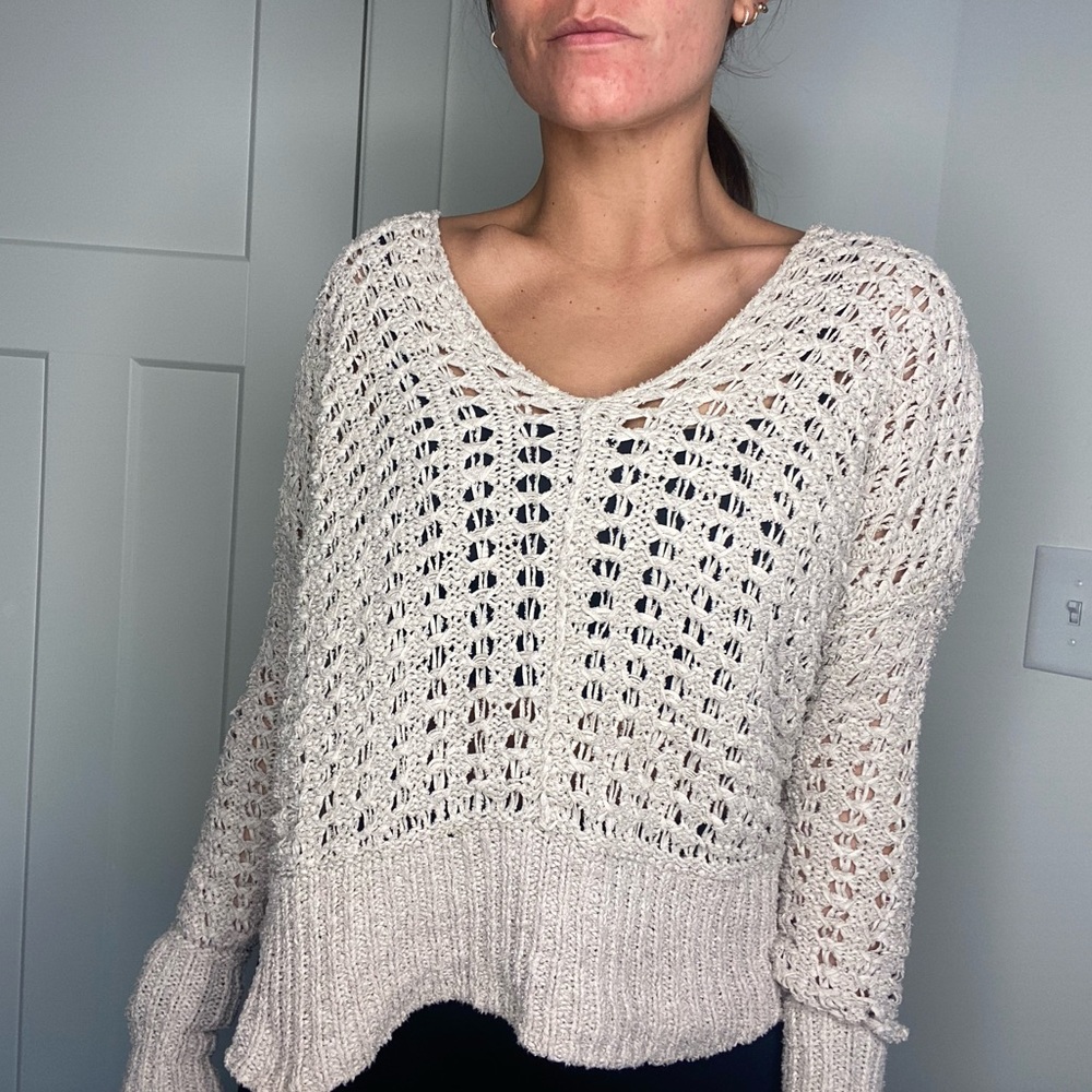 Free People Open Knit Sweater